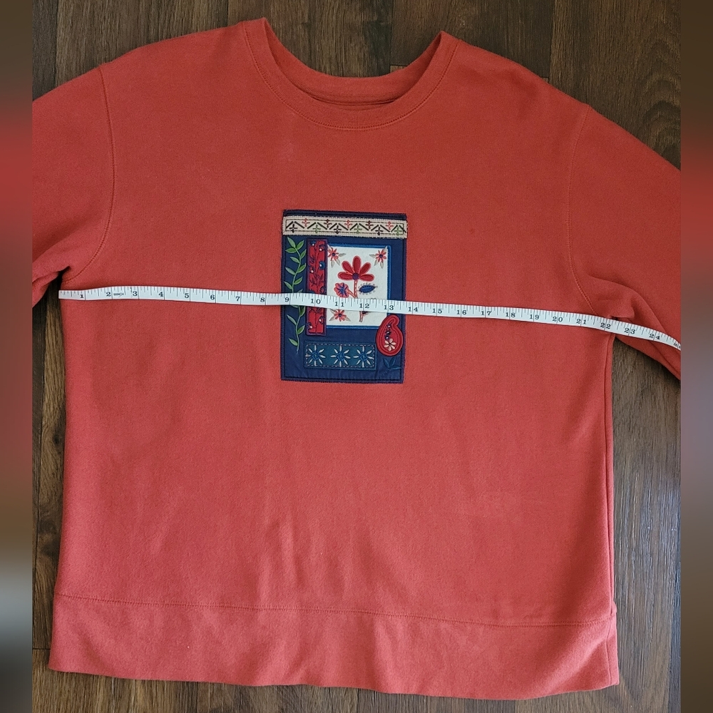 Field Gear Fleecy Cotton Blend Pullover Autumn Sweatshirt, Women's XL, Orange - Picture 7 of 8